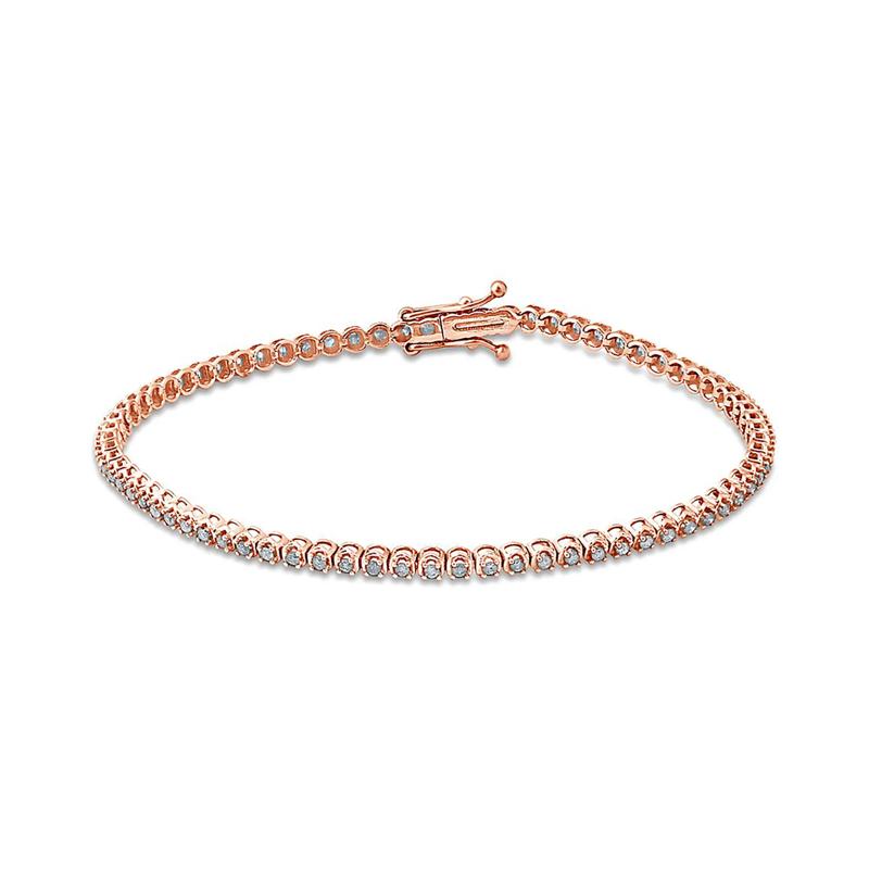3/4 ct. tw. Diamond Tennis Bracelet in 10K Rose Gold – Image 1 of 1