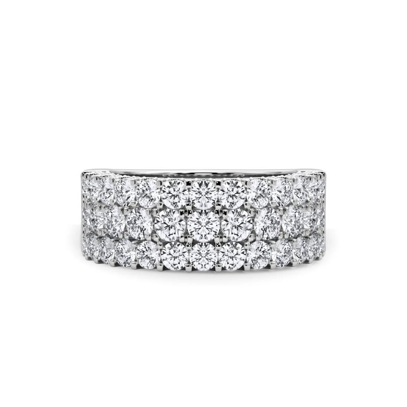 Diamond Multi-Row Anniversary Band in Platinum &#40;2 1/4 ct. tw.&#41; – Image 1 of 4