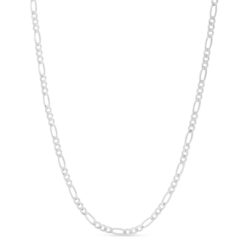 Solid Figaro Chain in 14K White Gold, 3.8MM, 20&rdquo; – Image 1 of 3