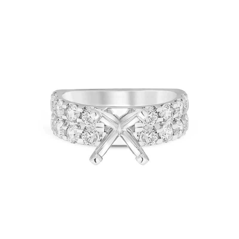 1 3/4 ct. tw. Lab Grown Diamond Semi-Mount Engagement Ring in 14K White Gold &#40;Setting Only&#41; – Image 4 of 6