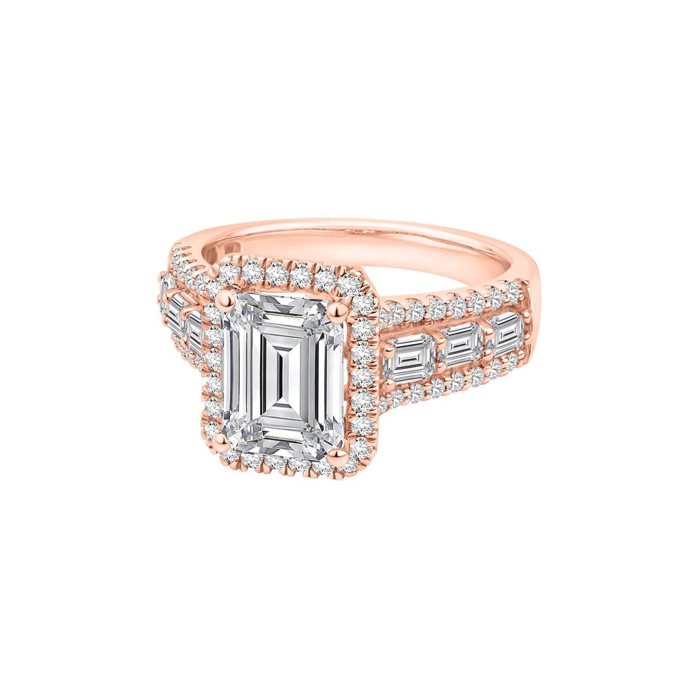 Lab Grown Diamond Emerald-Cut Ring in 14K Rose Gold (4 1/4 ct. tw.) – Image 3 of 3