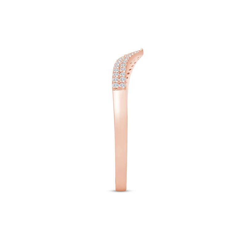 Diamond Double-Row Contour Band in 14K Rose Gold &#40;1/10 ct. tw.&#41; – Image 3 of 3