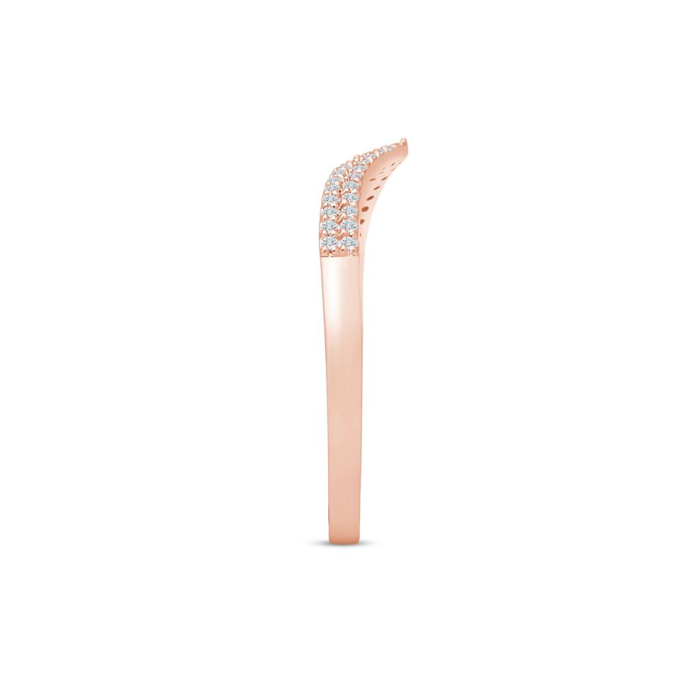 Diamond Double-Row Contour Band in 14K Rose Gold (1/10 ct. tw.) – Image 3 of 3