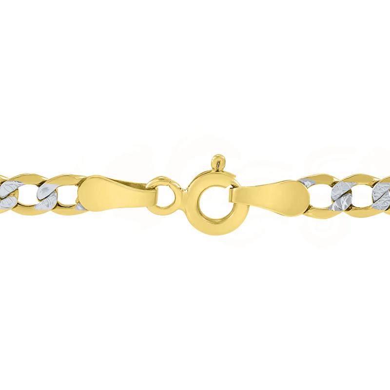 Pave Diamond-Cut Figaro Chain in 14K Yellow Gold, 3.7MM, 18&rdquo; – Image 3 of 3