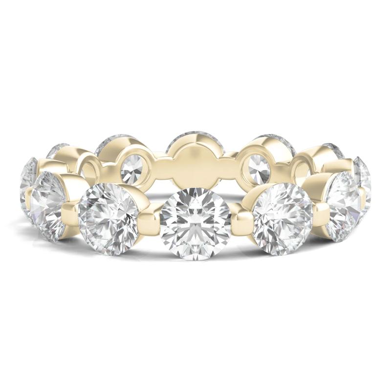 Round Brilliant-Cut Lab Grown Diamond Eternity Band in 14k Yellow Gold &#40;5 ct. tw.&#41; – Image 1 of 3