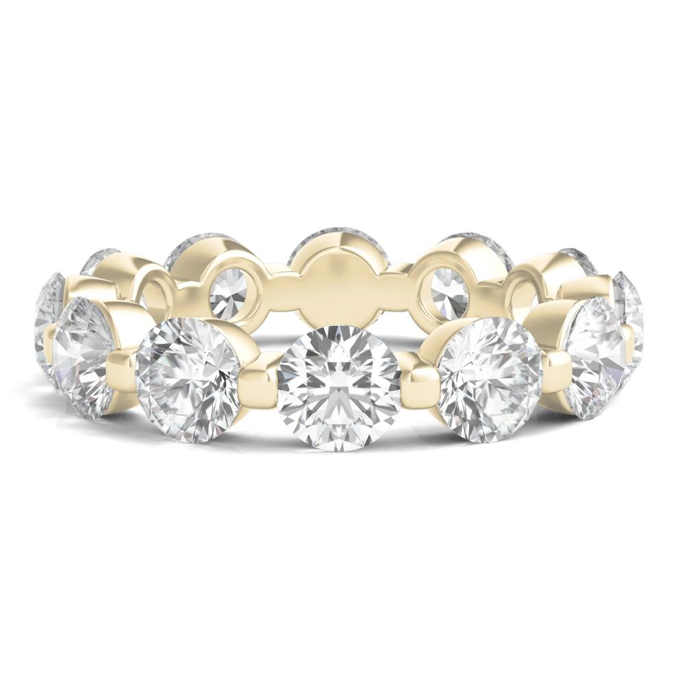 Round Brilliant-Cut Lab Grown Diamond Eternity Band in 14k Yellow Gold (5 ct. tw.) – Image 1 of 3