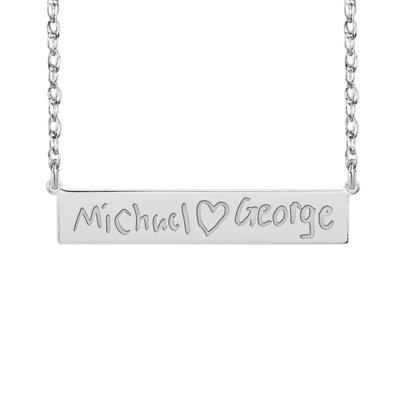 Handwriting Bar Necklace