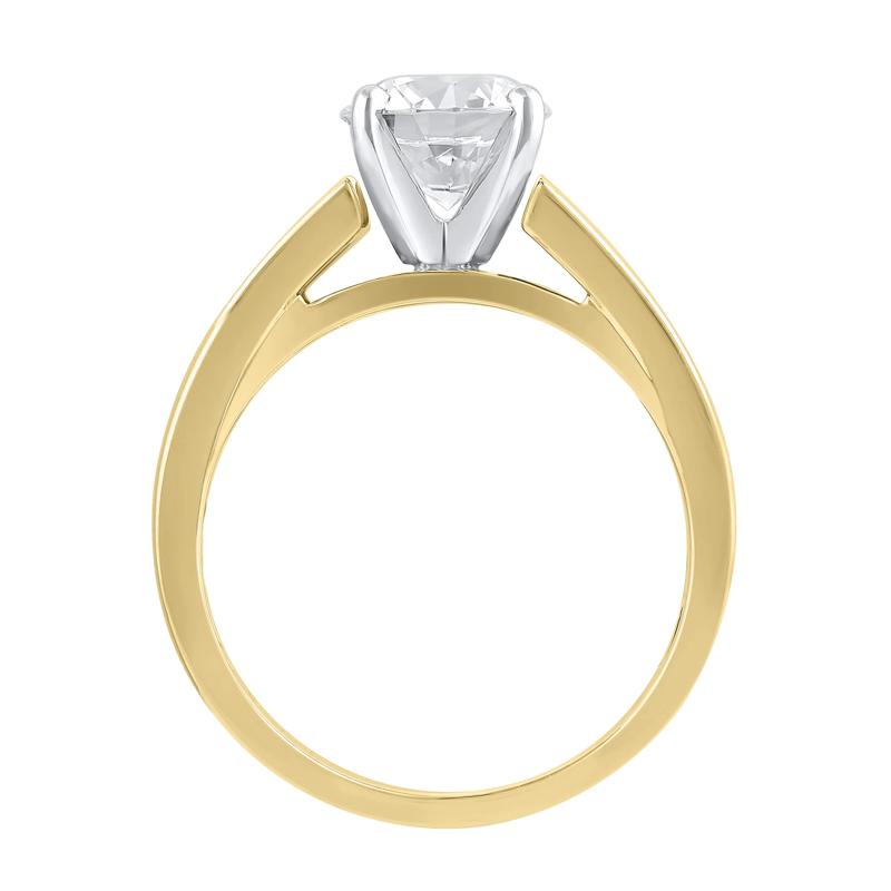 Wide Cathedral Semi-Mount Engagement Ring in 14K Gold, 6MM &#40;Setting Only&#41; – Image 3 of 6