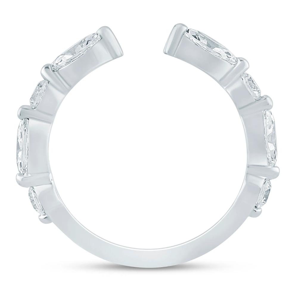 Lab Grown Diamond Round &amp; Marquise Open Anniversary Band in 14K Gold – Image 2 of 3