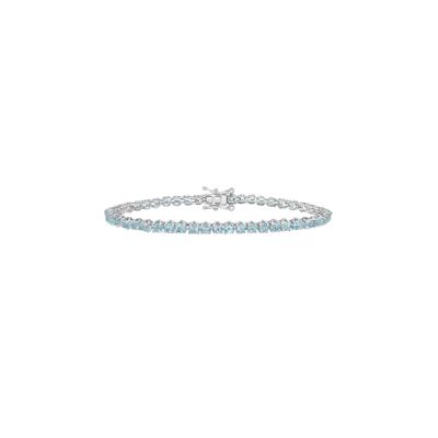 Blue Topaz Bracelet in Sterling Silver