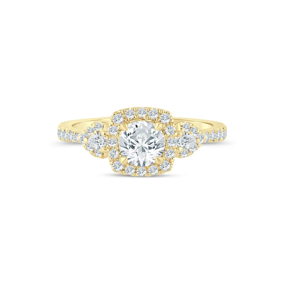 Lab Grown Diamond Round Engagement Ring in 14K Yellow Gold (1 ct. tw.) – Image 1 of 3