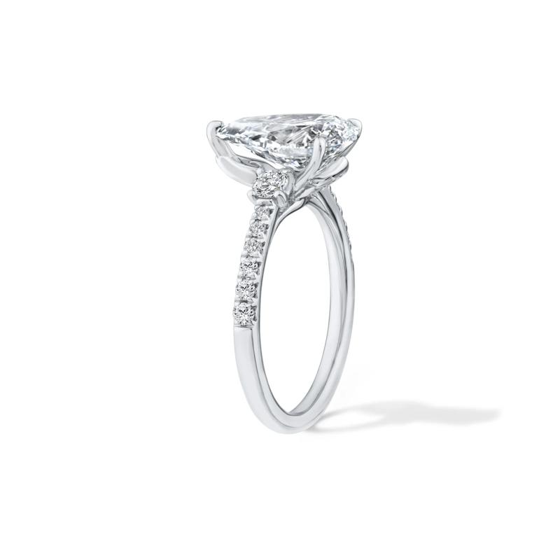 Lab Grown Diamond Pear-Shaped Engagement Ring in Platinum &#40;3 3/8 ct. tw.&#41; – Image 3 of 4