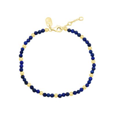Lapis Lazuli Bead Bracelet in Vermeil