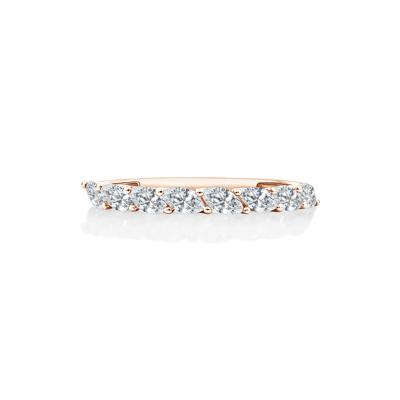 Lab Grown Diamond Marquise Anniversary Band in 10K Rose Gold (1/2 ct. tw.)