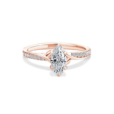 Diamond Marquise Engagement Ring in 14K Rose Gold (7/8 ct. tw.)