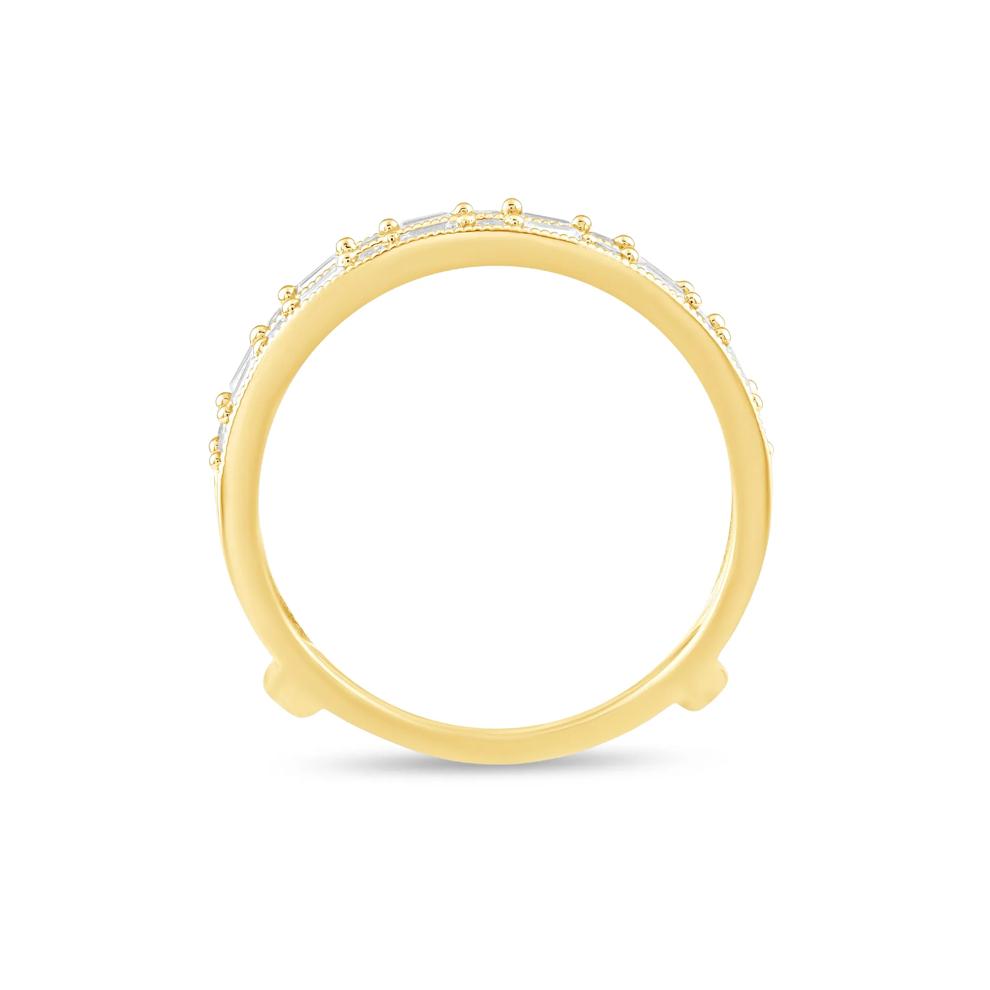 Diamond Round &amp; Baguette Milgrain Insert Ring in 10K Yellow Gold (1/3 ct. tw.) – Image 2 of 4