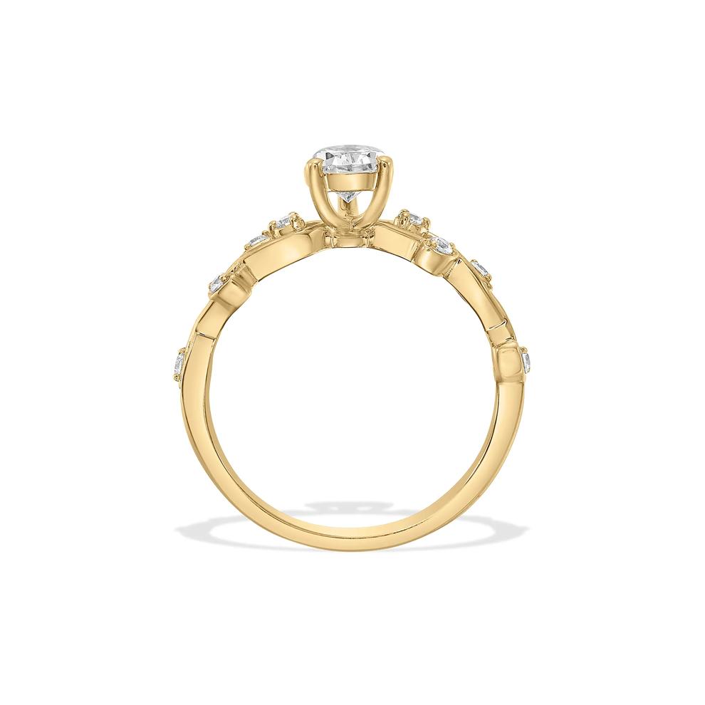 Diamond Pear Engagement Ring in 14K Yellow Gold (7/8 ct. tw.) – Image 2 of 4
