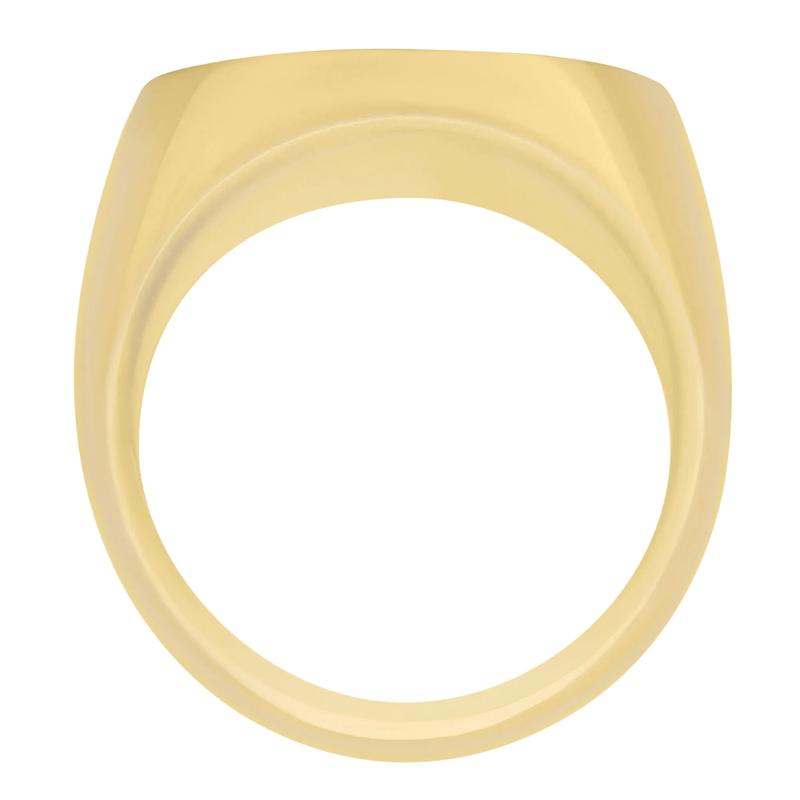 Saint Mary&#39;s College Horizontal Oval Signet Ring in Zirconium and 14K Yellow Gold – Image 2 of 3