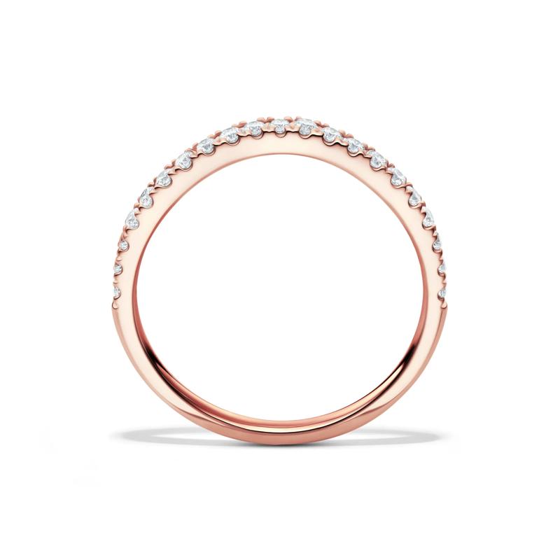 Lab Grown Diamond Contour Band in 14K Rose Gold &#40;1/5 ct. tw.&#41; – Image 2 of 4