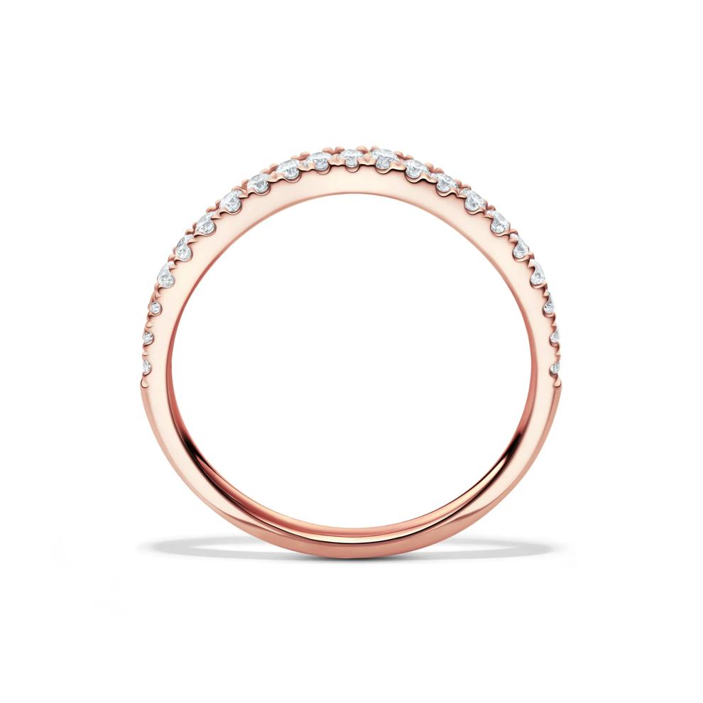 Lab Grown Diamond Contour Band in 14K Rose Gold (1/5 ct. tw.) – Image 2 of 4