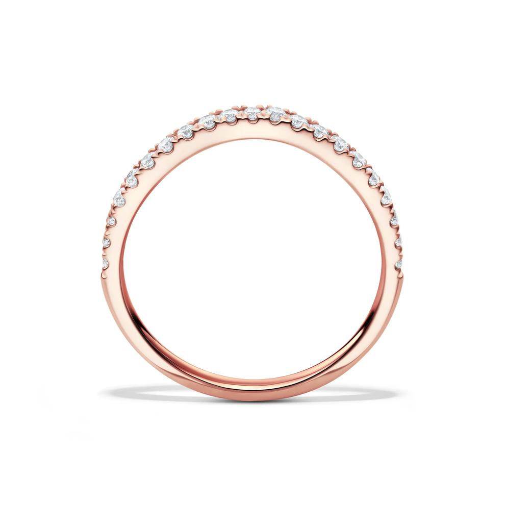Lab Grown Diamond Contour Band in 14K Rose Gold (1/5 ct. tw.) – Image 2 of 4