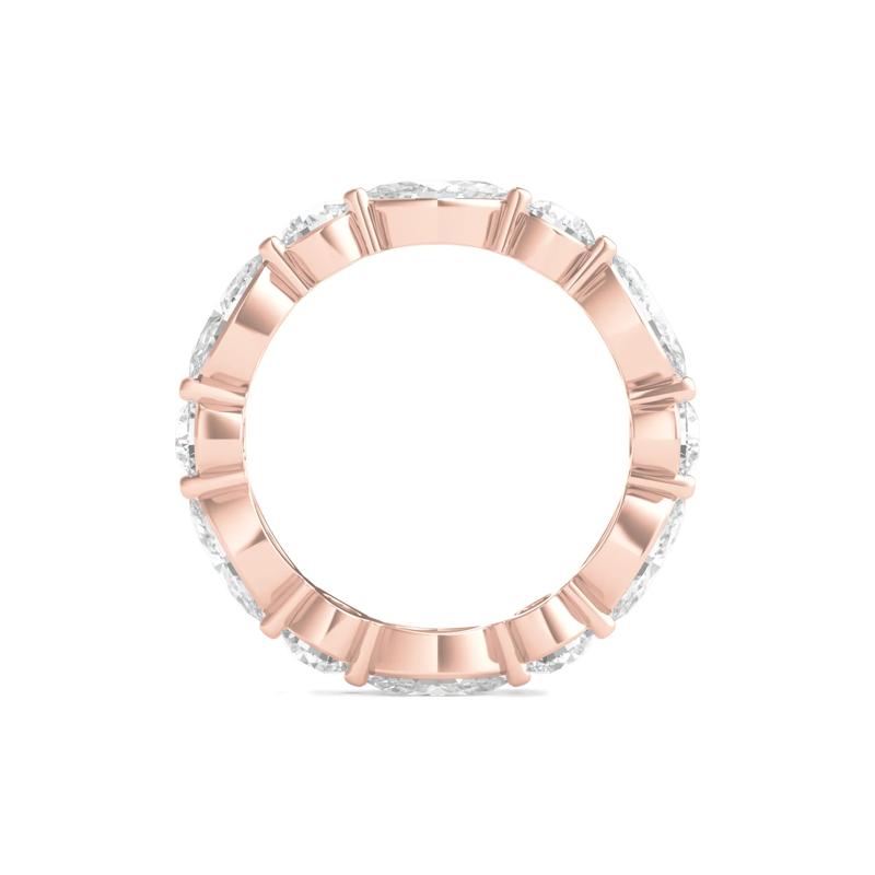 Round and Marquise Lab Grown Diamond Eternity Band in 14k Rose Gold &#40;3 ct. tw.&#41; – Image 2 of 3