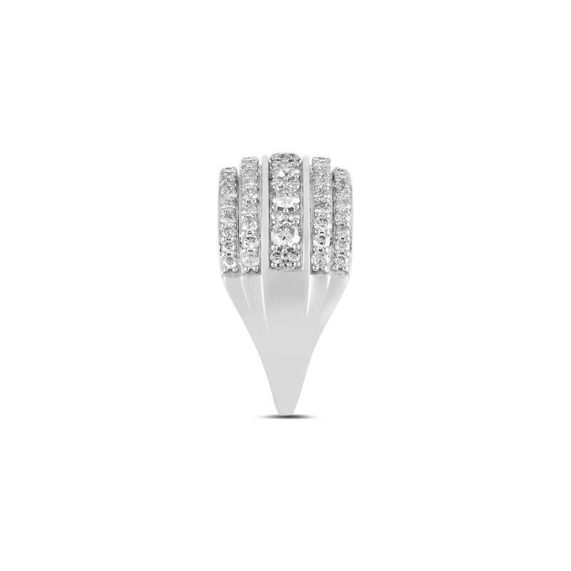 Multi-Row Diamond Ring in 10K White Gold &#40;1 1/2 ct. tw.&#41; – Image 3 of 3