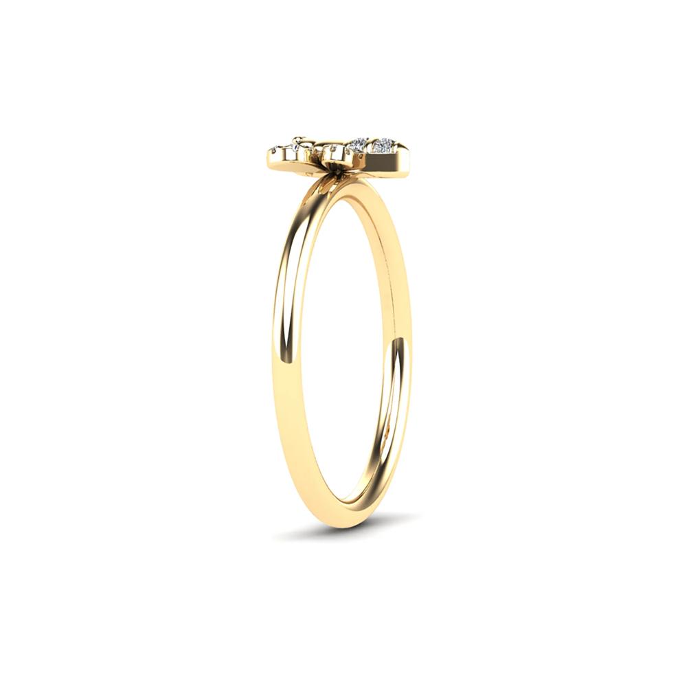 Diamond Accent Bumblebee Ring in 10K Yellow Gold – Image 3 of 4