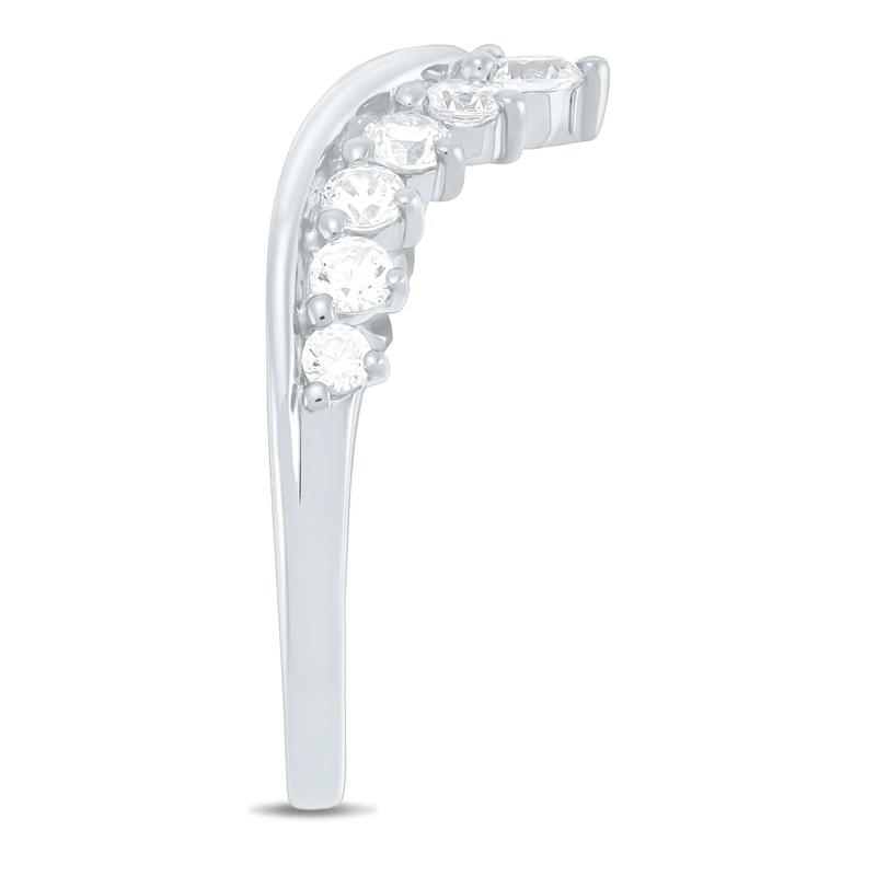 Lab Grown Diamond Contour Band in 14K White Gold &#40;5/8 ct. tw.&#41; – Image 2 of 3