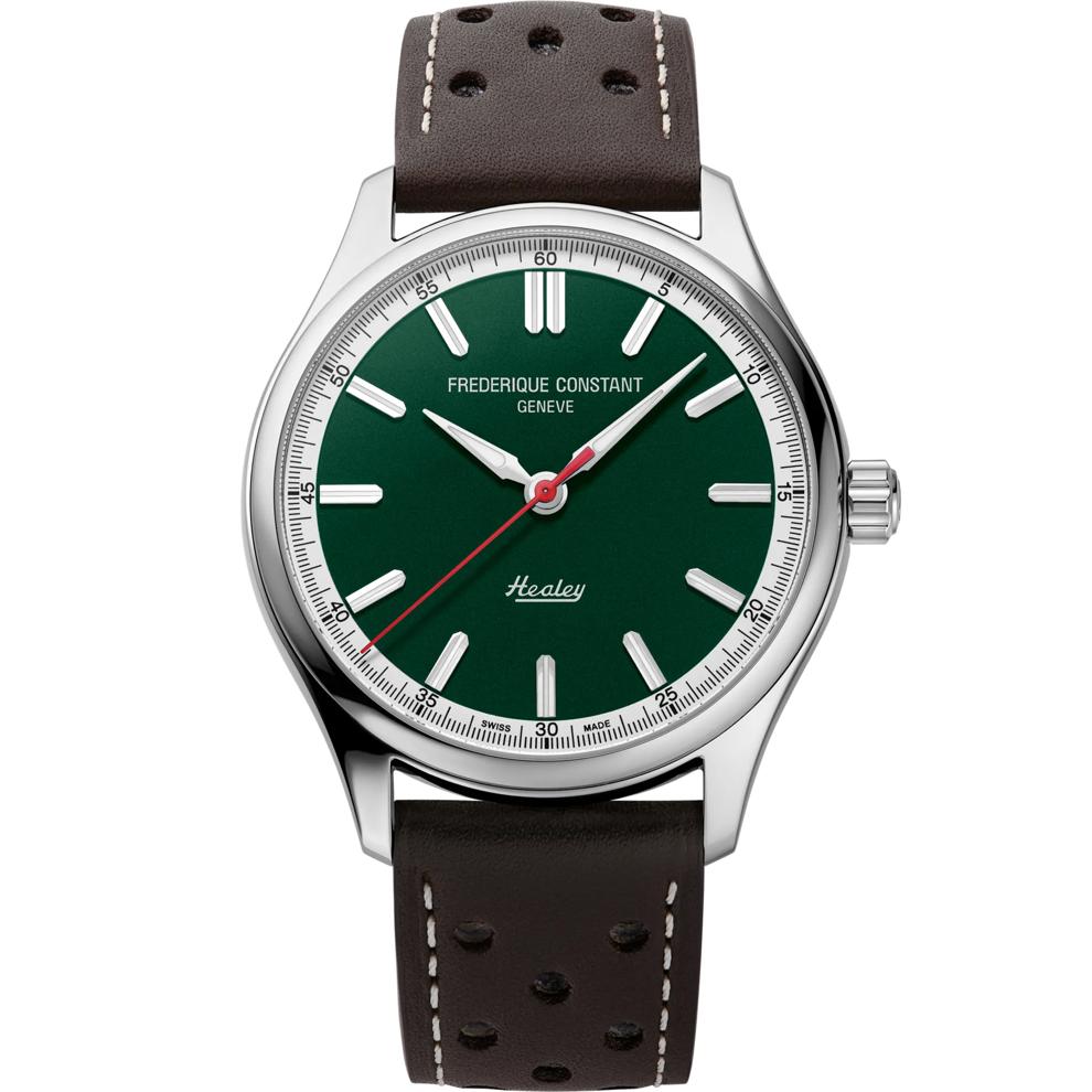 Men's Classics Premiere Vintage Rally Healey Automatic Watch With Green Dial and Brown Leather Strap – Image 1 of 4