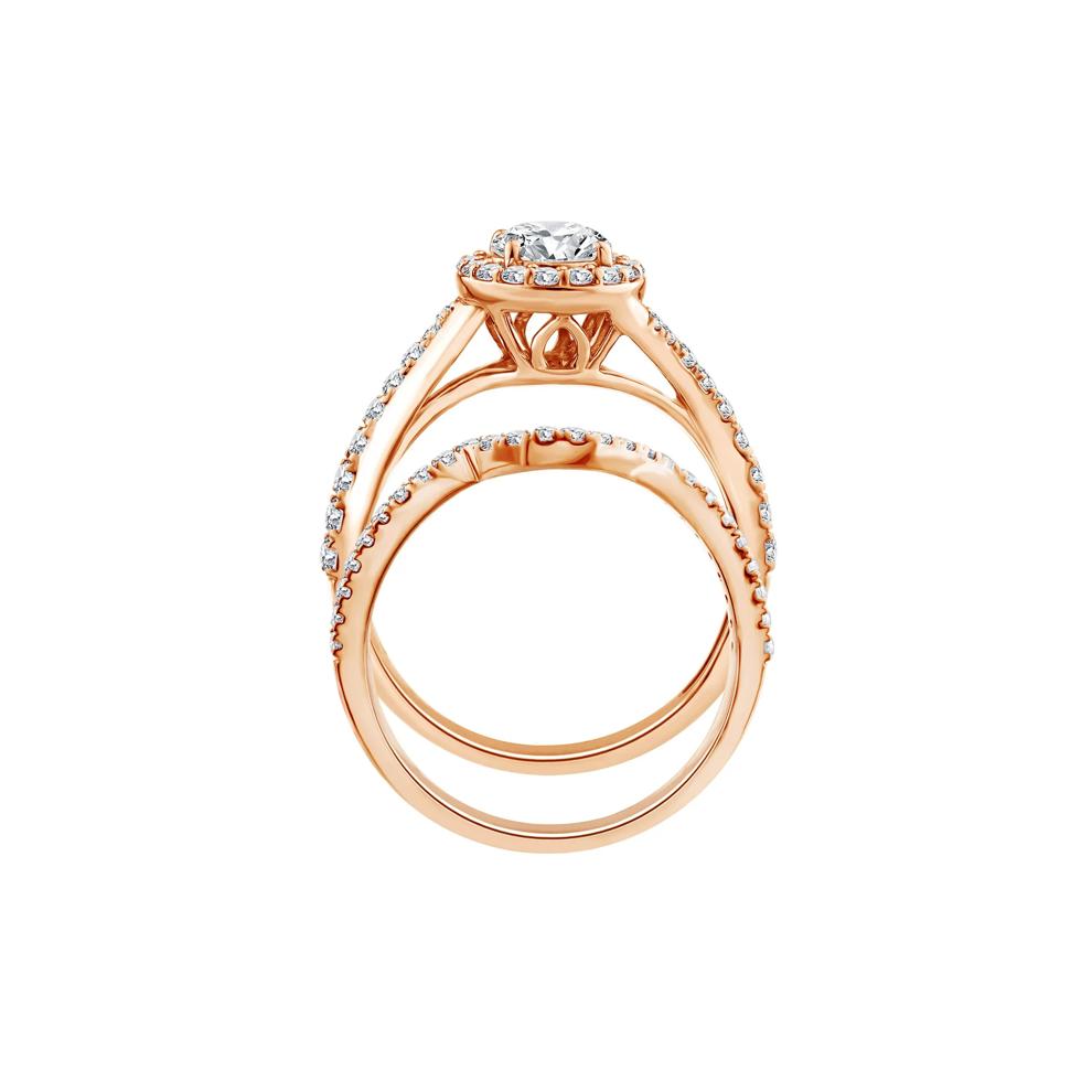 Lab Grown Diamond Engagement Ring Set in 10K Rose Gold (1 1/4 ct. tw.) – Image 2 of 3