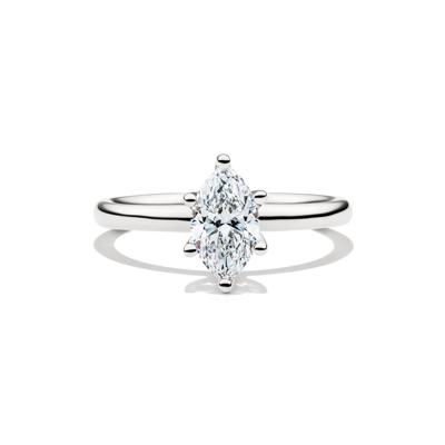 Diamond Marquise Solitaire Engagement Ring in 14K Gold