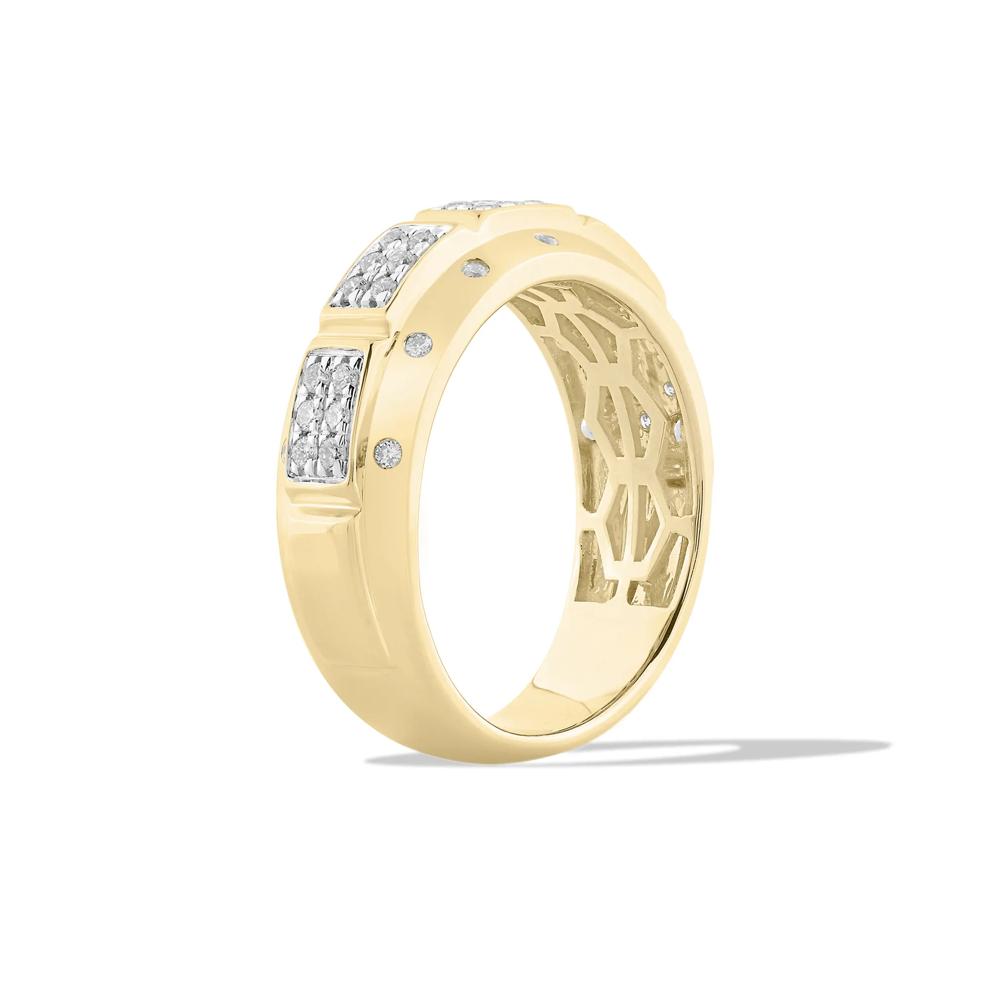 Men's Lab Grown Diamond Band in 10K Yellow Gold (1/2 ct. tw.) – Image 3 of 4