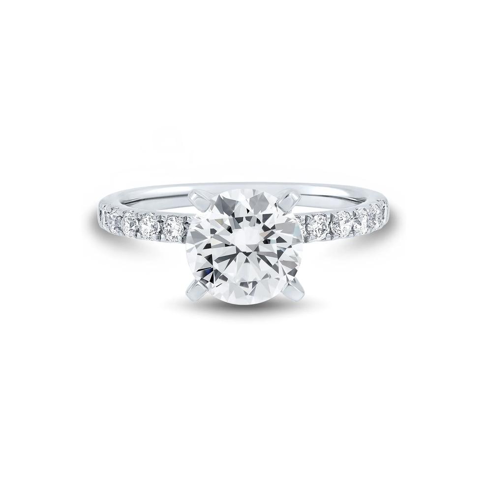 Lab Grown Diamond Semi-Mount Engagement Ring in 14K White Gold  (1/3 ct. tw) (Setting Only) – Image 2 of 6