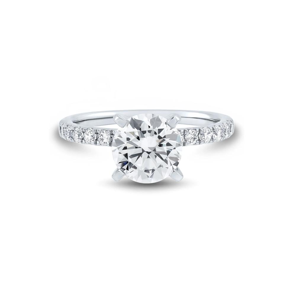 Lab Grown Diamond Semi-Mount Engagement Ring in 14K White Gold  (1/3 ct. tw) (Setting Only) – Image 2 of 6