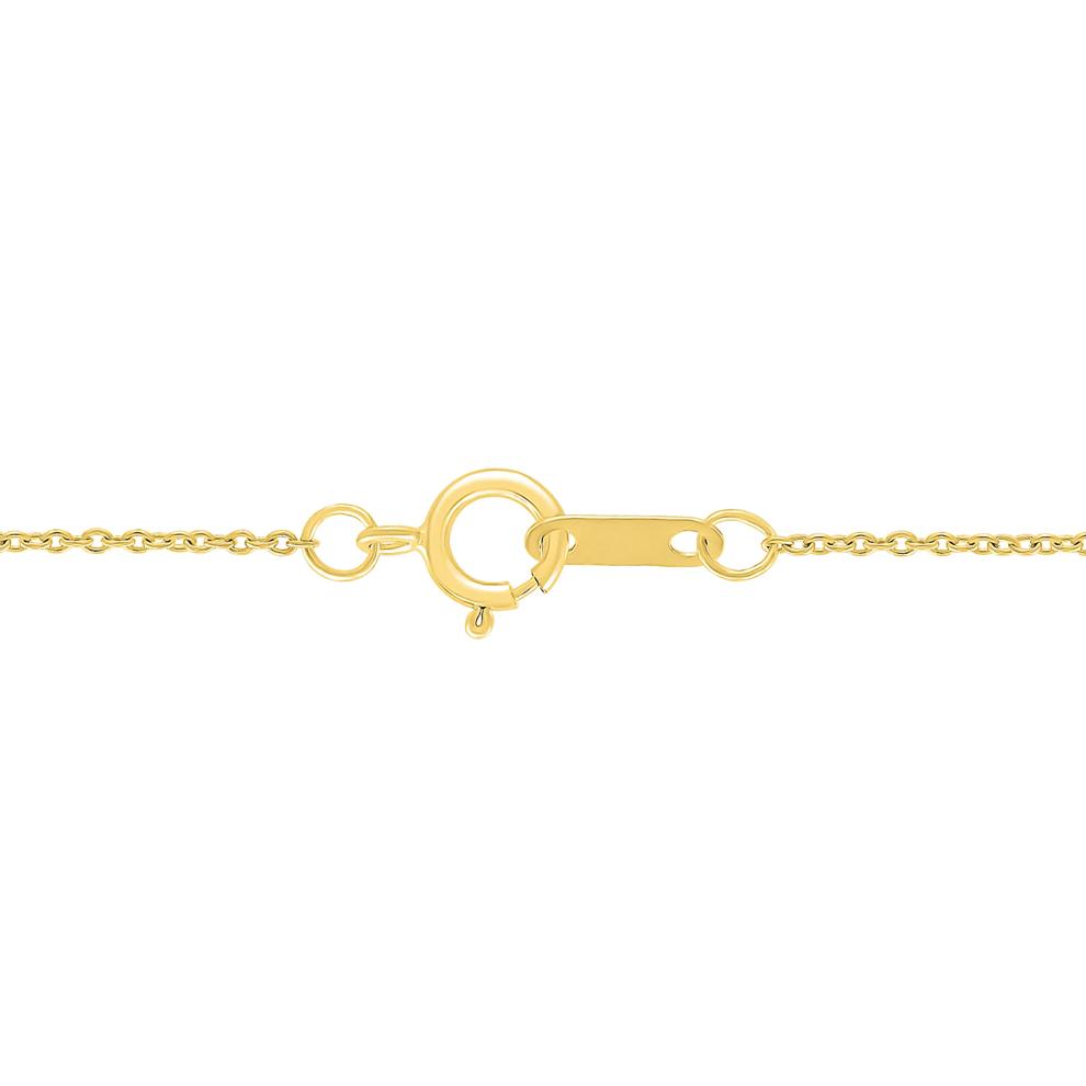 Dangle Bezel Diamond Station Necklace in 10K Yellow Gold (1/5 ct. tw.) – Image 3 of 3