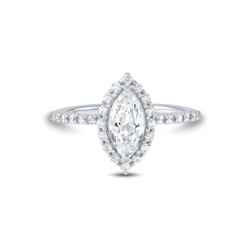 Lab Grown Diamond Marquise Engagement Ring in 14K White Gold &#40;1 3/4 ct. tw.&#41; – Image 1 of 4
