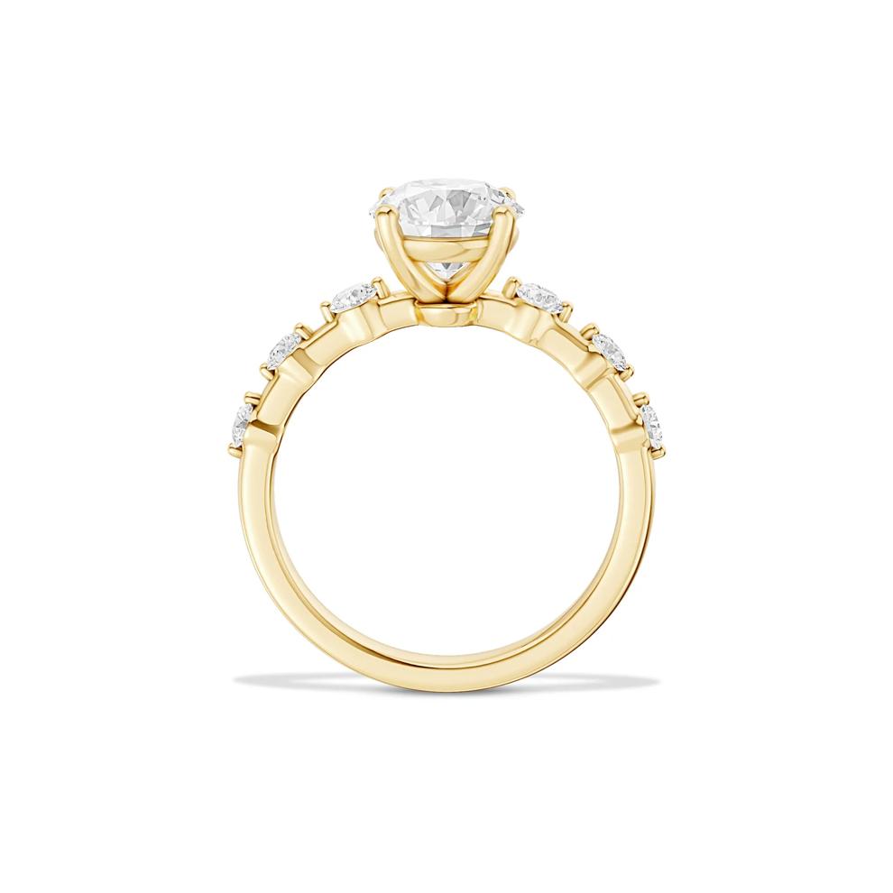 Lab Grown Diamond Round Center Engagement Ring in 14K Yellow Gold (1 3/4 ct. tw.) – Image 2 of 4