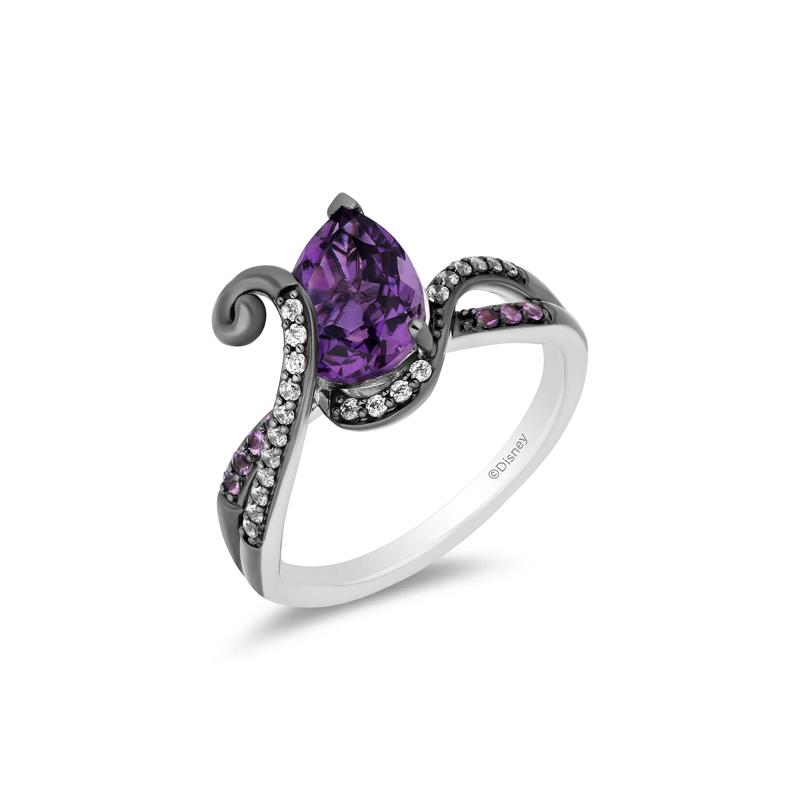 Ursula Amethyst and Diamond Ring in Sterling Silver &#40;1/7 ct. tw.&#41; – Image 4 of 4