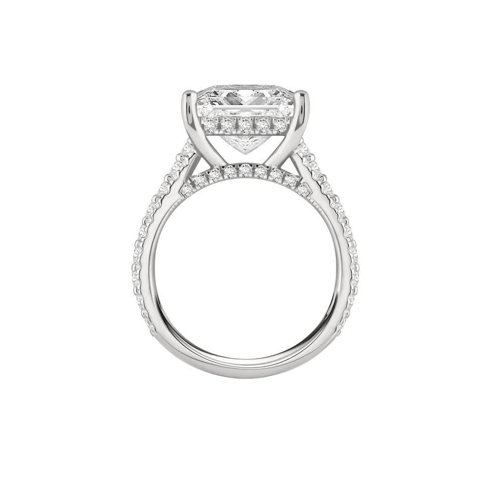 Lab Grown Diamond Princess-Cut Center Engagement Ring in 14K White Gold (8 1/2 ct. tw.) – Image 2 of 4