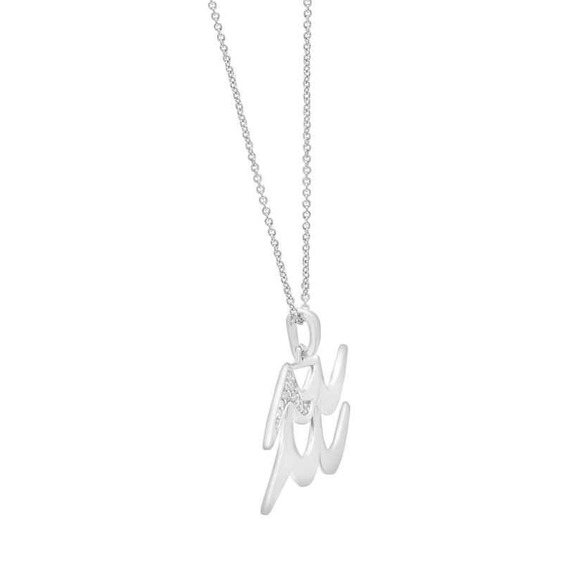 Diamond Accent Aquarius Pendant in Sterling Silver  – Image 2 of 4
