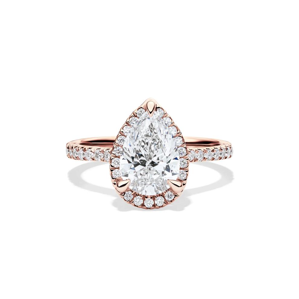 Perry Lab Grown Diamond Pear-shaped Engagement Ring in 14K Rose Gold (2 5/8 ct. tw.) – Image 1 of 4