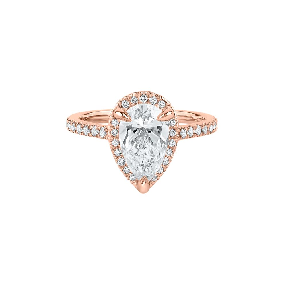 Perry Lab Grown Diamond Pear-shaped Engagement Ring in 14K Rose Gold (2 5/8 ct. tw.) – Image 1 of 5