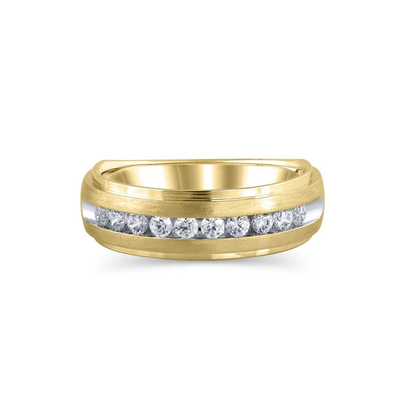 Men&#39;s Diamond Ring in 10K Yellow Gold &#40;1/2 ct. tw.&#41; – Image 1 of 3