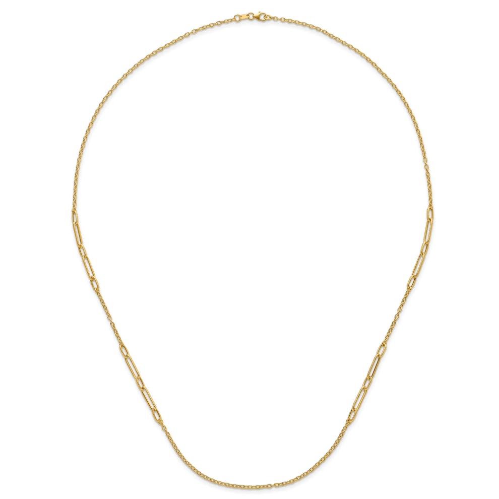 Cable &amp; Link Chain in 14K Yellow Gold, 3.5mm, 28" – Image 3 of 4