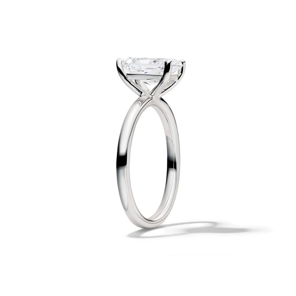 Lab Grown Diamond Radiant-Cut Solitaire Ring in 14K White Gold (2 ct.) – Image 3 of 4