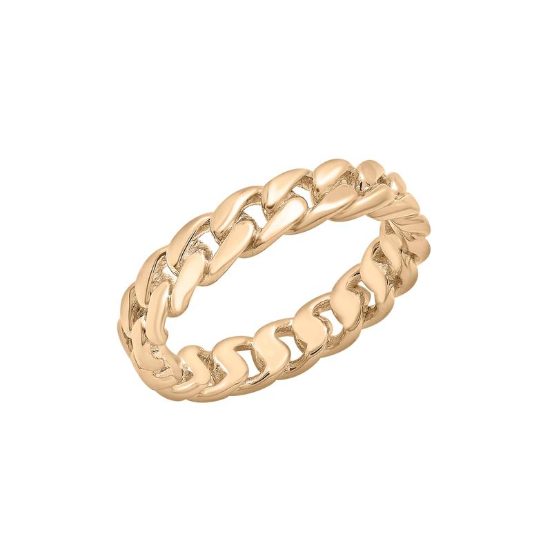 Curb Link Ring in Vermeil – Image 4 of 7