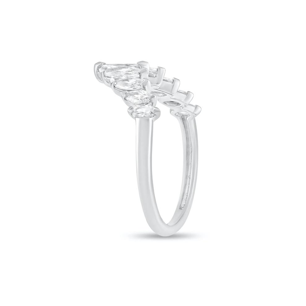 Lab Grown Diamond Marquise Contour Band in 10K White Gold (1 ct. tw.) – Image 3 of 4