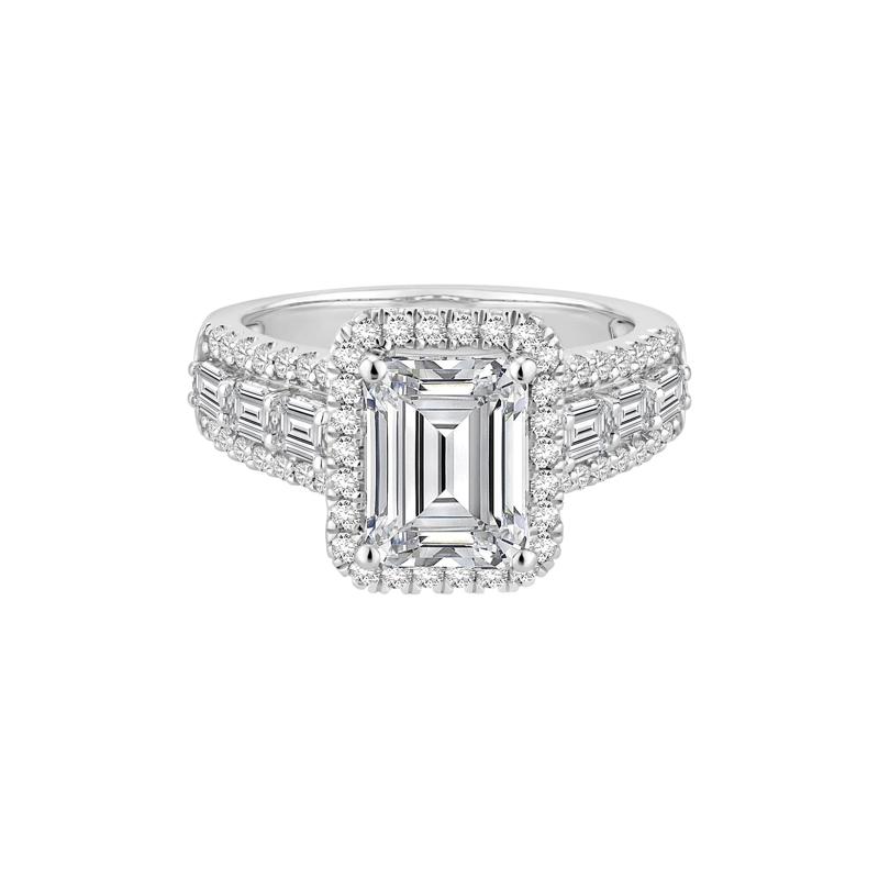 Lab Grown Diamond Emerald-Cut Ring in 14K White Gold &#40;4 1/4 ct. tw.&#41; – Image 1 of 5