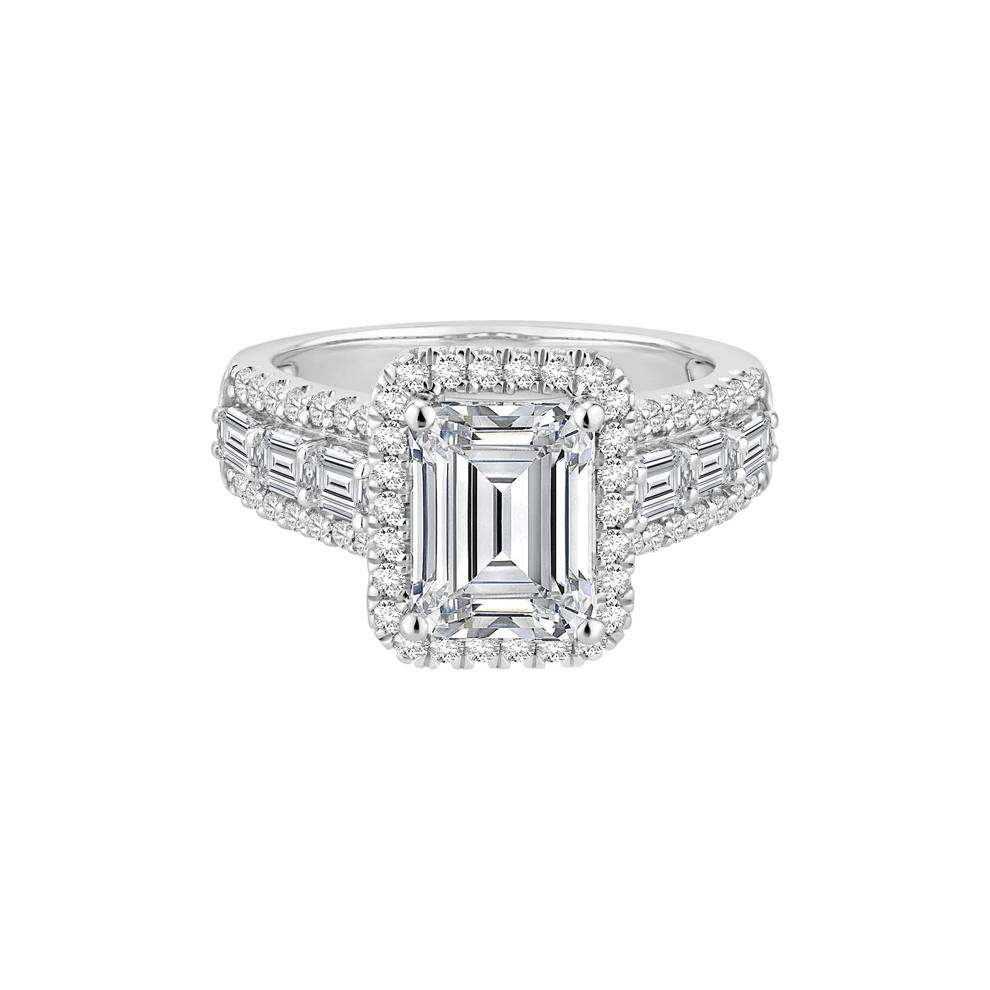 Lab Grown Diamond Emerald-Cut Ring in 14K White Gold (4 1/4 ct. tw.) – Image 1 of 5
